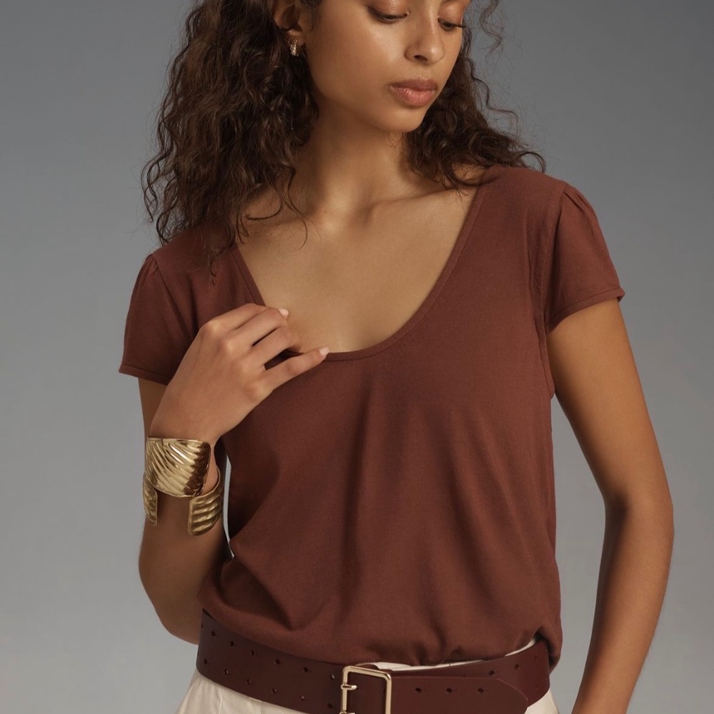 Anthropologie Maeve Reversible Twist Top
